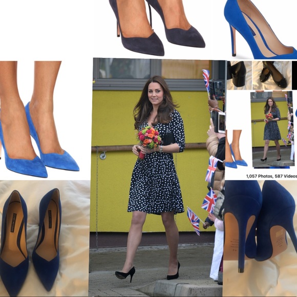 Stuart Weitzman Royal blue Anny suede pumps 9.5 - Picture 3 of 6